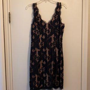 Adrianna papell size 8 black lace dress